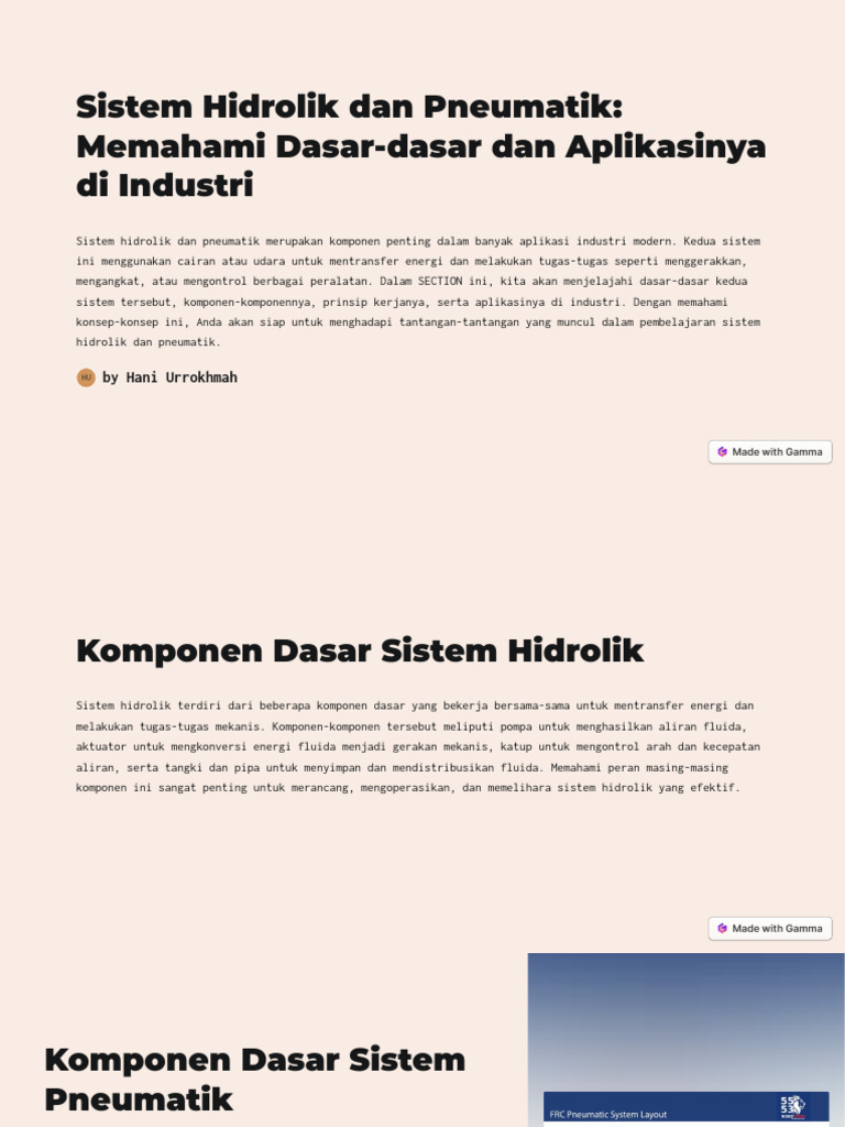 Sistem Hidrolik Dan Pneumatik Memahami Dasar Dasar Dan Aplikasinya Di