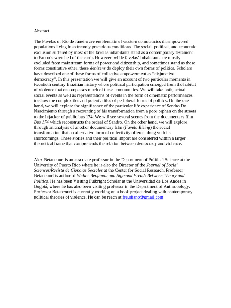 Abstract Favelas | PDF