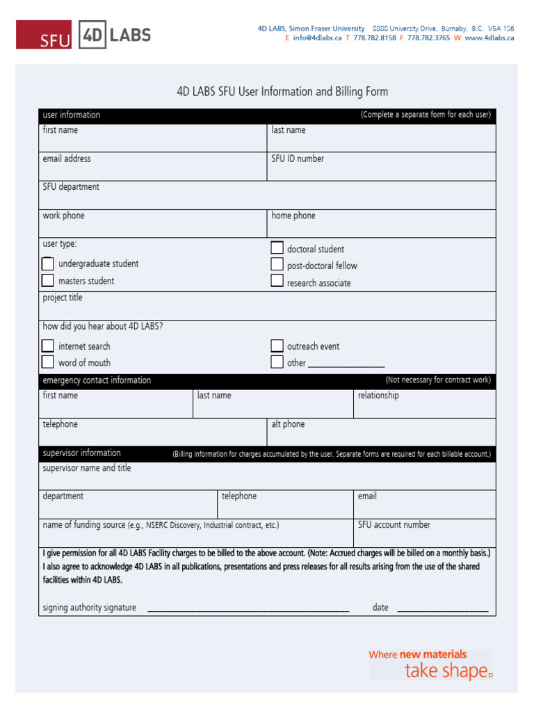 4D LABS User Information & Agreement | PDF | Indemnity | Damages