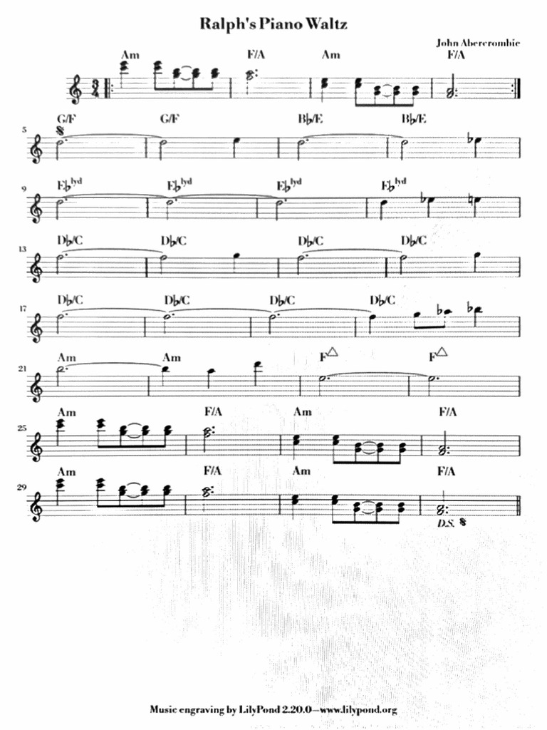 Ralph's Piano Waltz ビッグバンド中古譜面 Ralph's Piano Waltz ビッグバンド中古譜面 Original Waltz