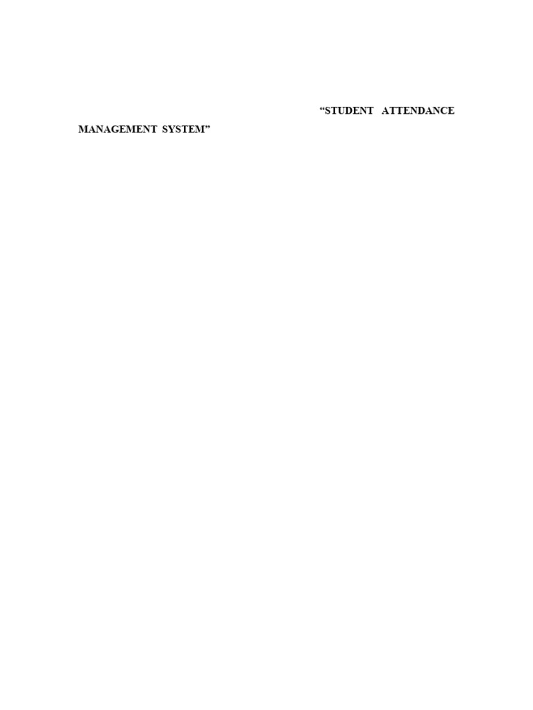 Students attendance management system mi 1 pdf software testing