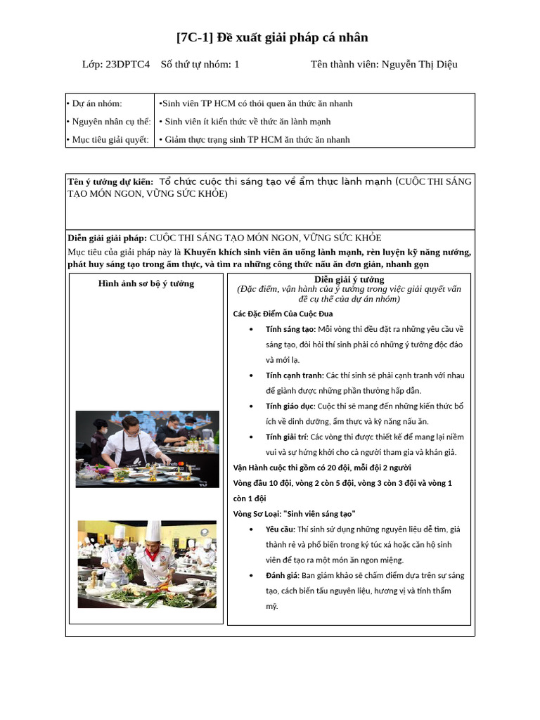 10. (7C-1) Đề xuất giải pháp cá nhân | PDF