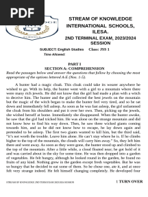2nd Term Exam JSS 1