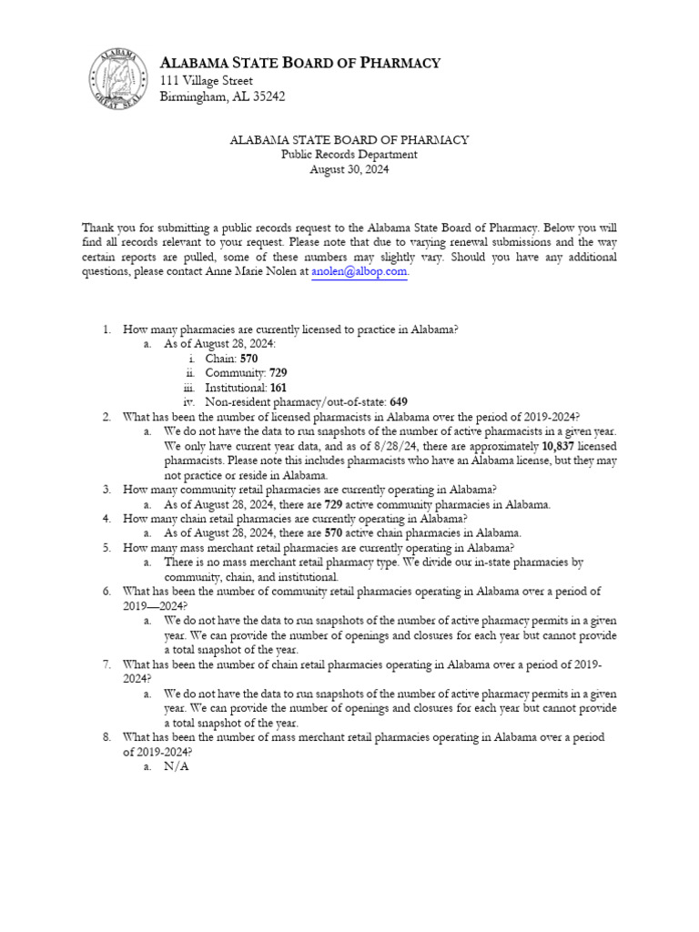 PRR 12.24 | PDF | Pharmacist | Medical Treatments