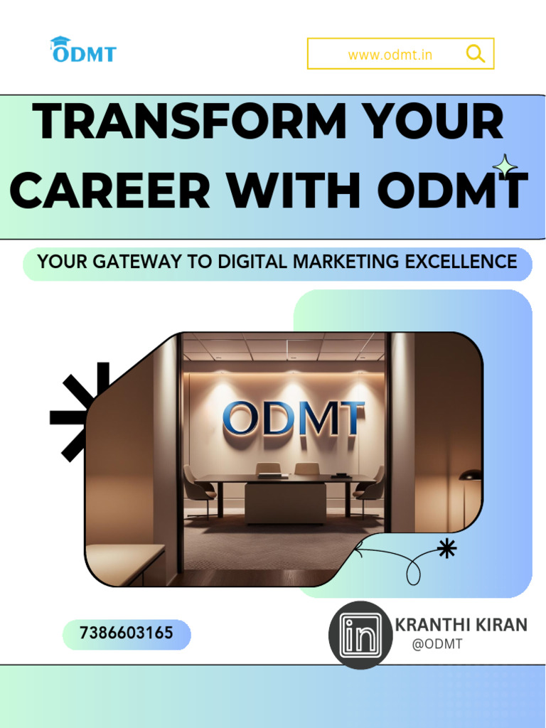 Transform Your Career With ODMT | PDF | Digital Marketing