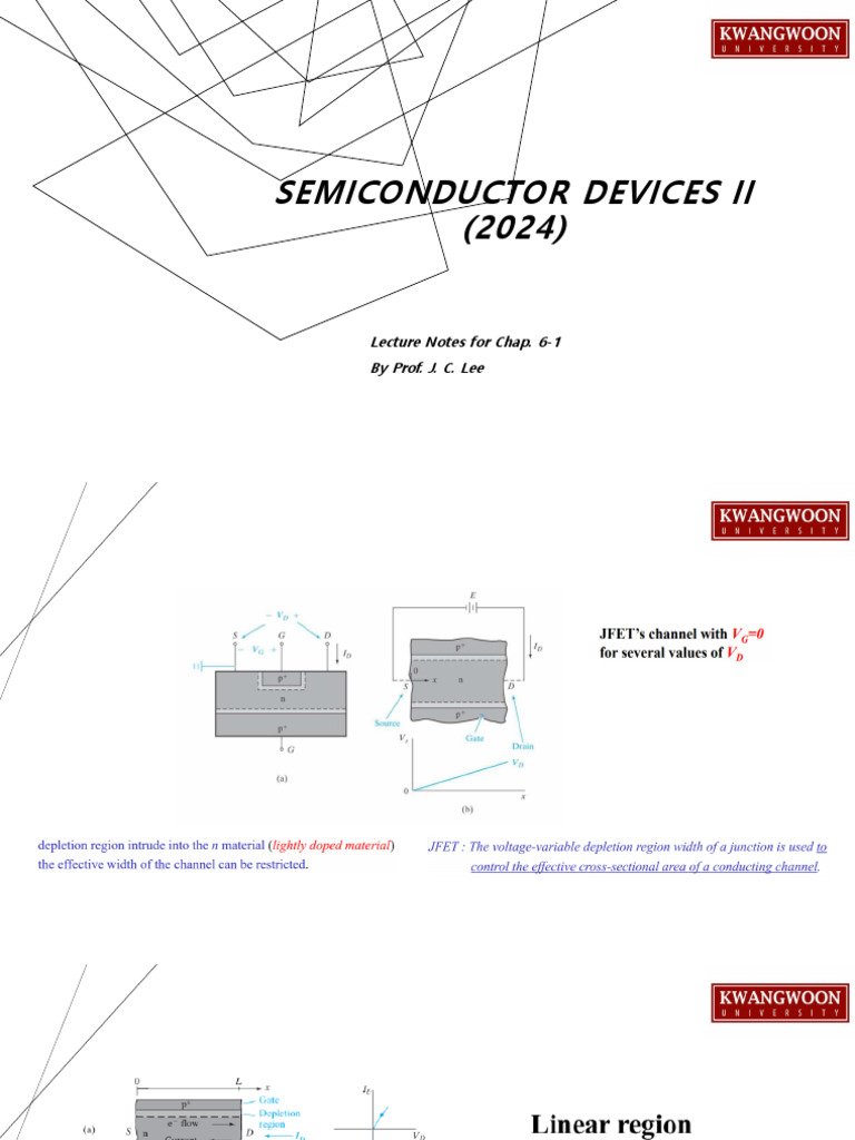 Semiconductor Devices Ii (2024) : Lecture Notes For Chap. 6-1 by Prof ...
