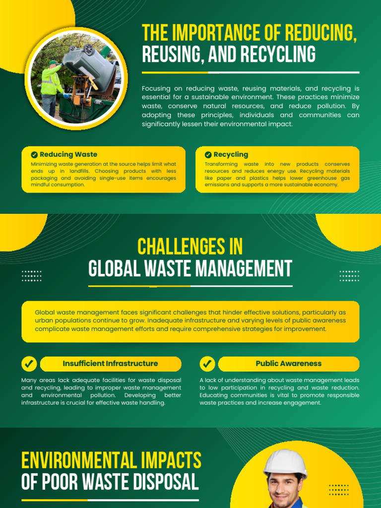 Green and Yellow Modern Waste Management and The Environment ...