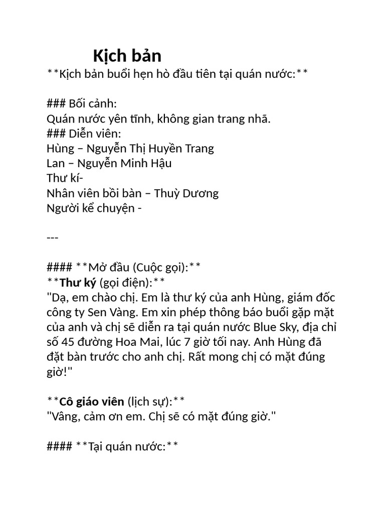 Kịch Bản KNGT | PDF