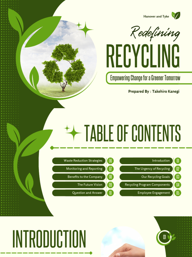 Recycling Program for a Greener Future | PDF | Recycling ...