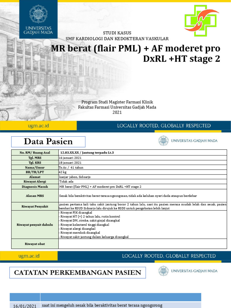 Kasus Jantung: MR Berat dan AF Moderet | PDF