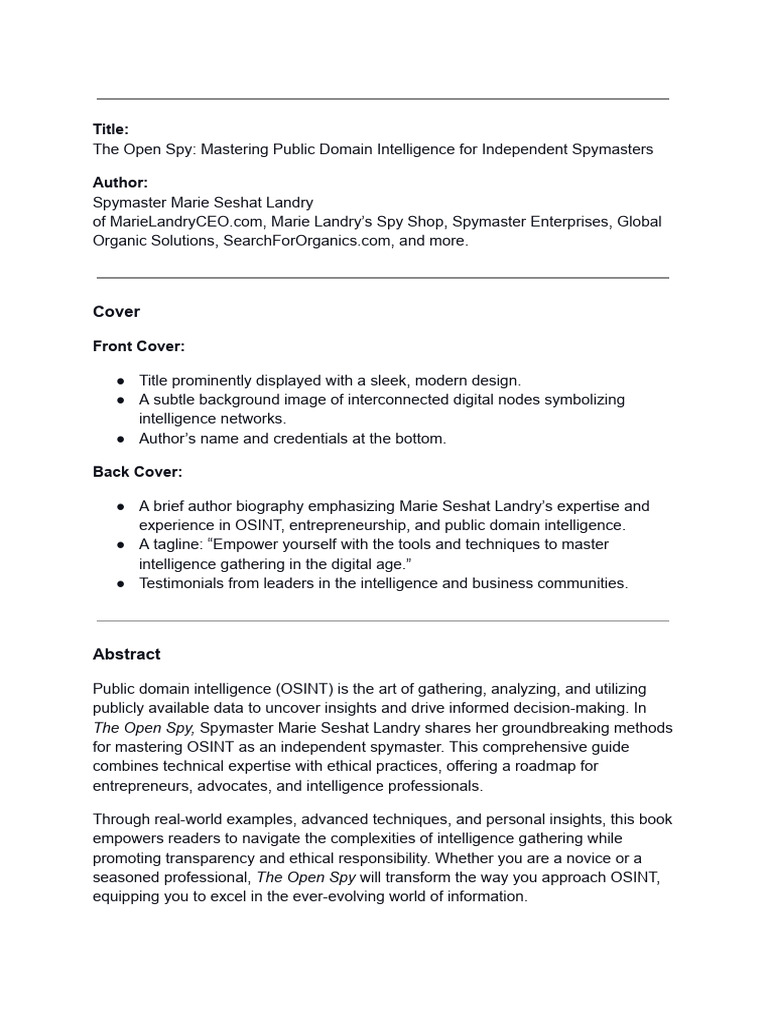 Title - The Open Spy - Mastering Public Domain Intelligence For ...