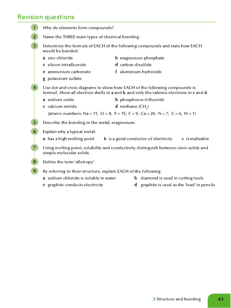 Structure and Bonding in Chemistry | PDF