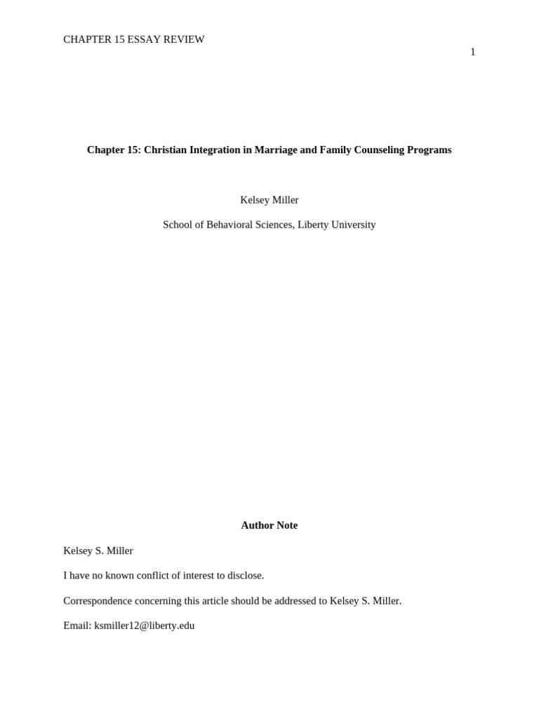 Chapter 15 Essay Review Pdf