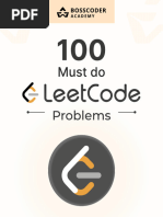 100 Must Do Leetcode Problems | PDF | Computer Data | Applied Mathematics