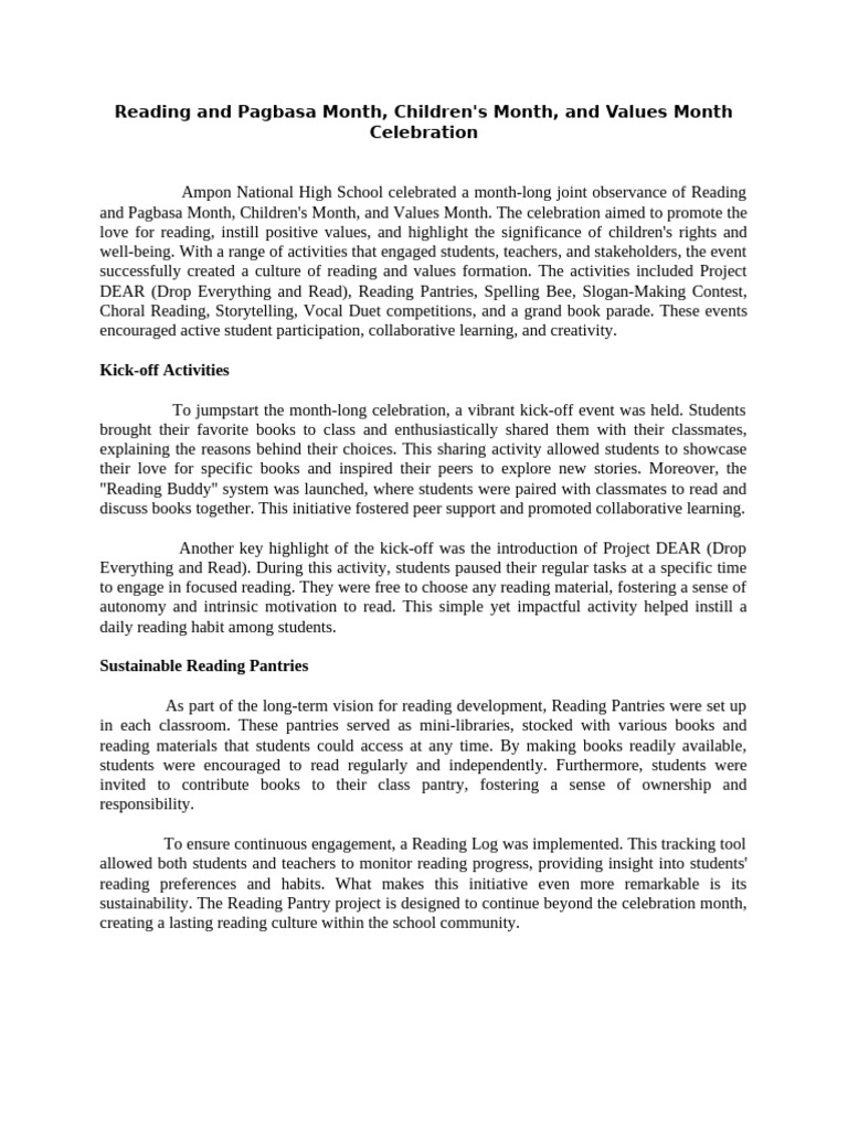 Narrative Reading Month Pdf Storytelling Literacy