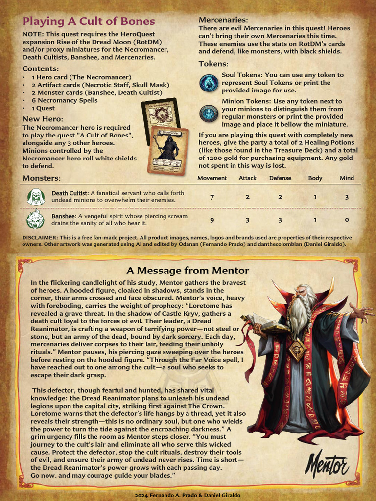 HQ21 A Cult of Bones - Quest | PDF