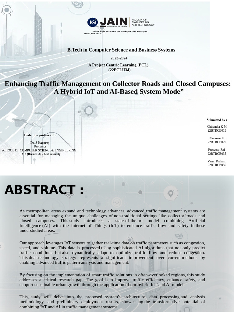 pcl ppt | PDF | Internet Of Things | Traffic