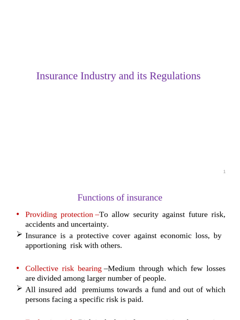 Insurance Regulations Overview | PDF | Insurance | Life Insurance