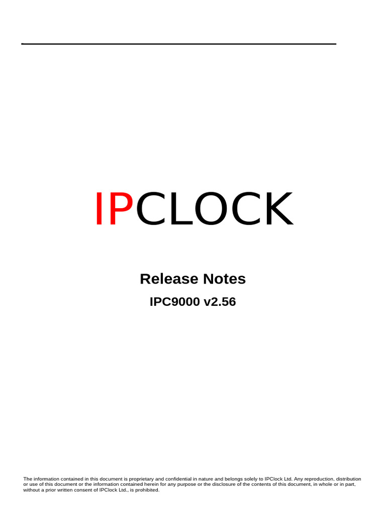Release Notes IPC9000 v2.56 | PDF | Trade Secret | Computer Science