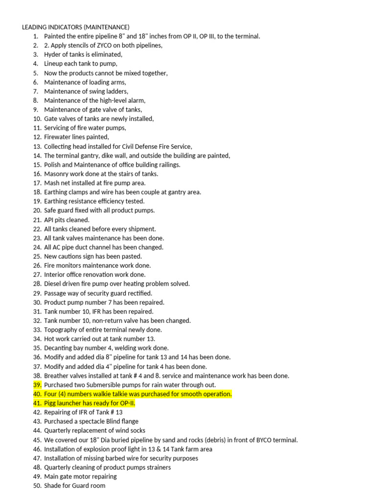 Leading Indicators Pdf Pump Mechanical Engineering
