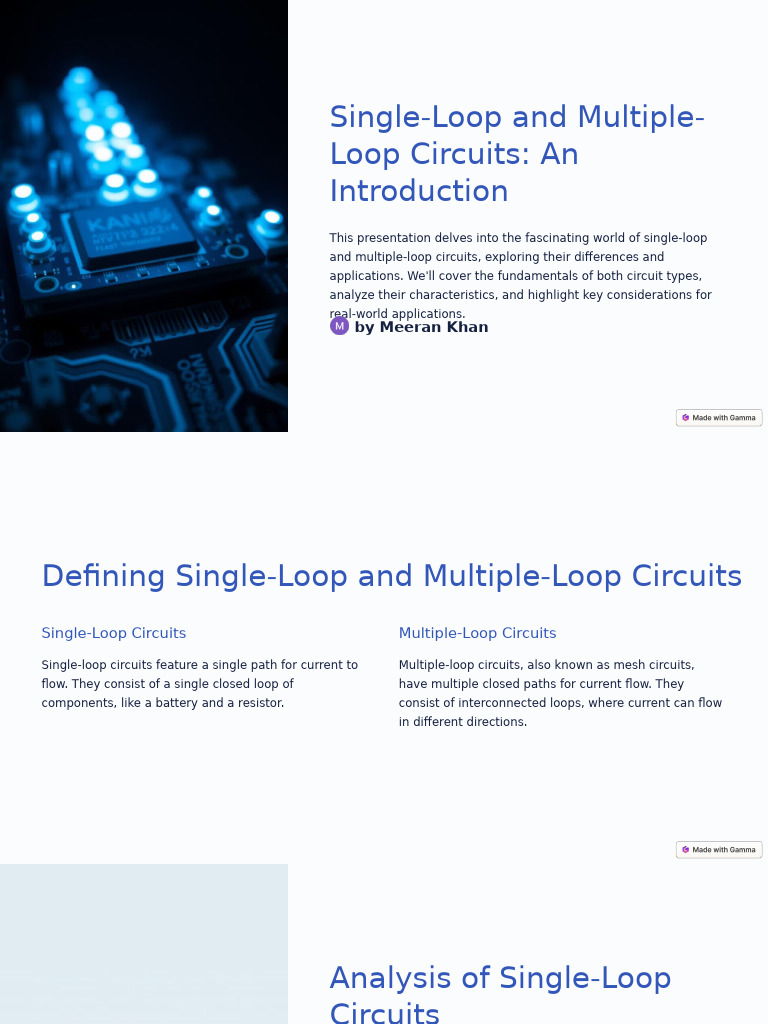 Single Loop and Multiple Loop Circuits An Introduction | PDF ...
