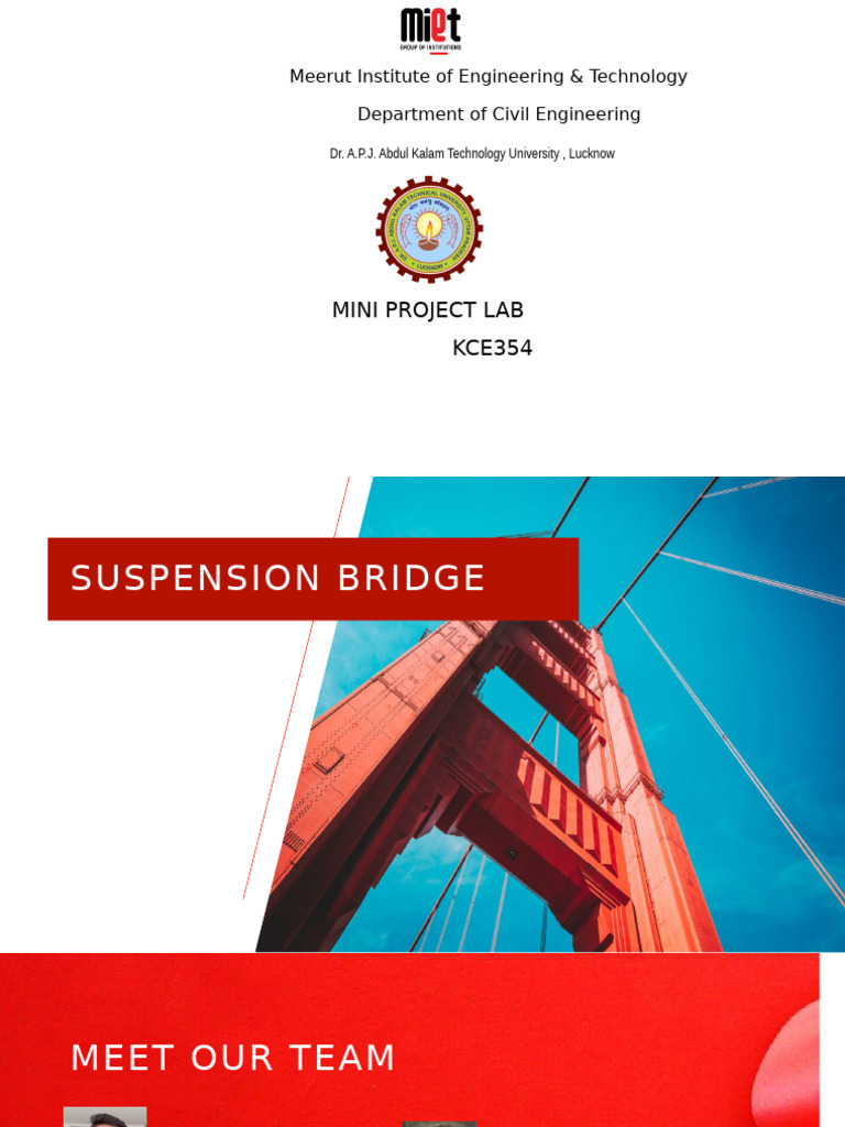 Overview of Suspension Bridges | PDF | Civil Engineering | Transport ...