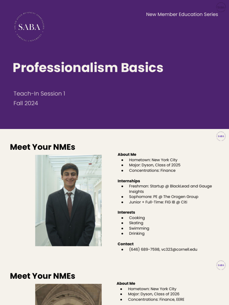 Week 1 Professionalism basics | PDF | Clothing