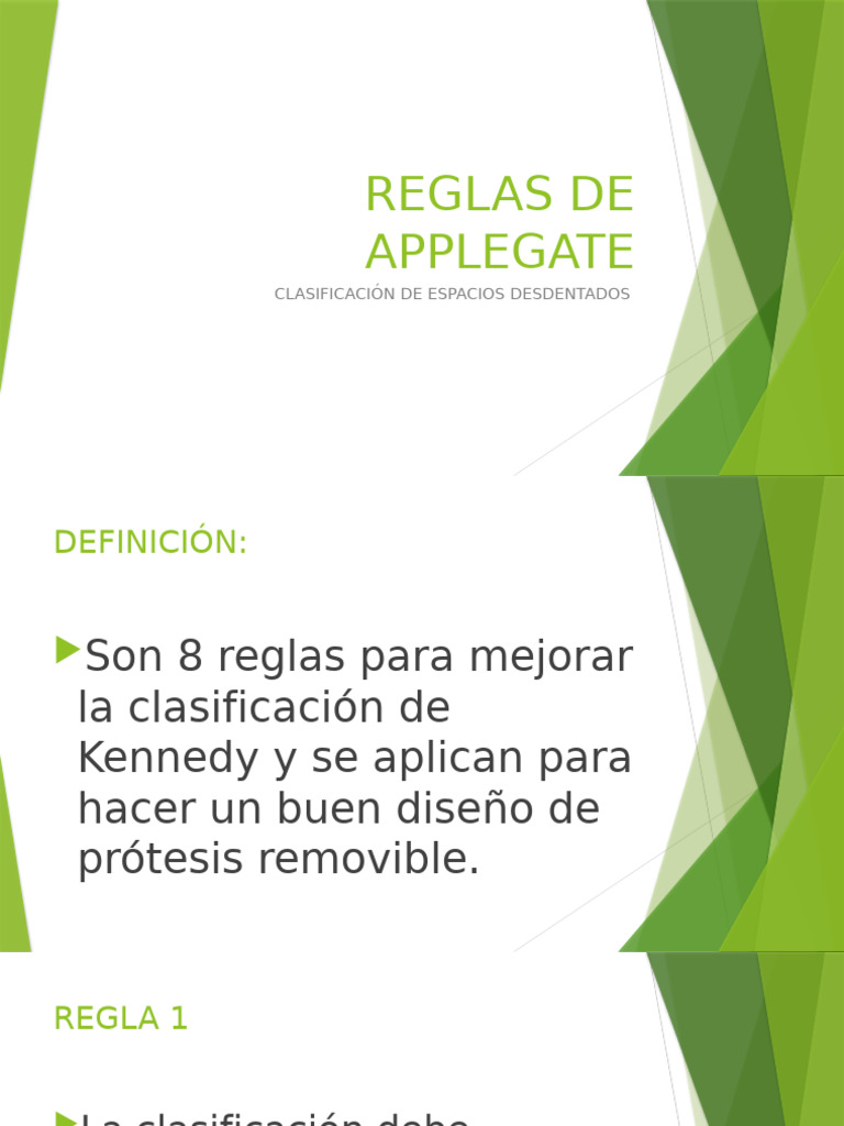 REGLAS DE APPLEGATE | PDF