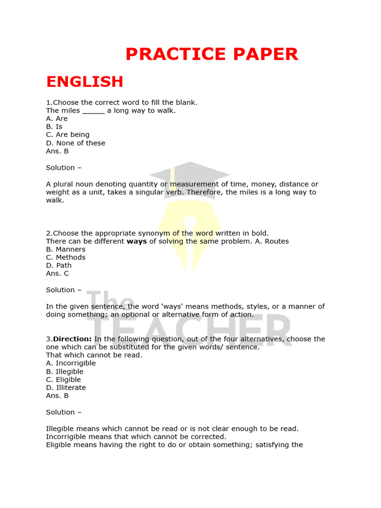 Test 7 | PDF