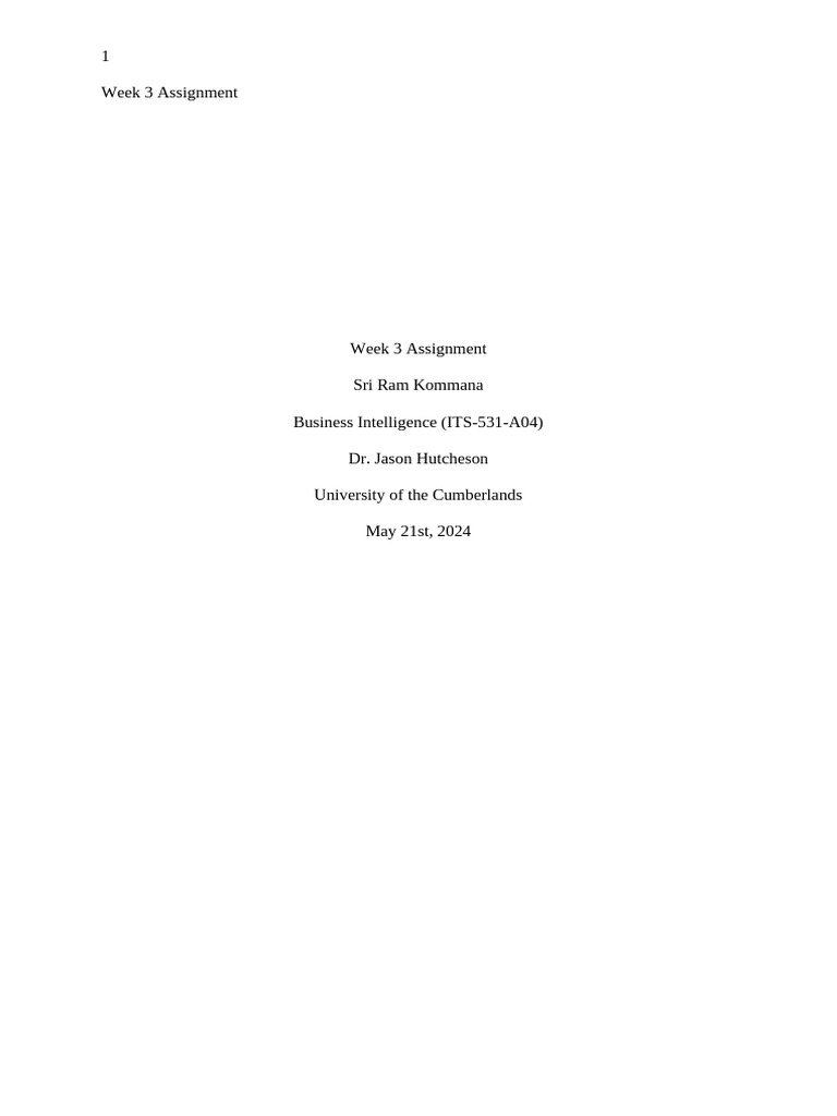 Sri Ram - Week 3 Assignment | PDF | Artificial Neural Network | Machine ...