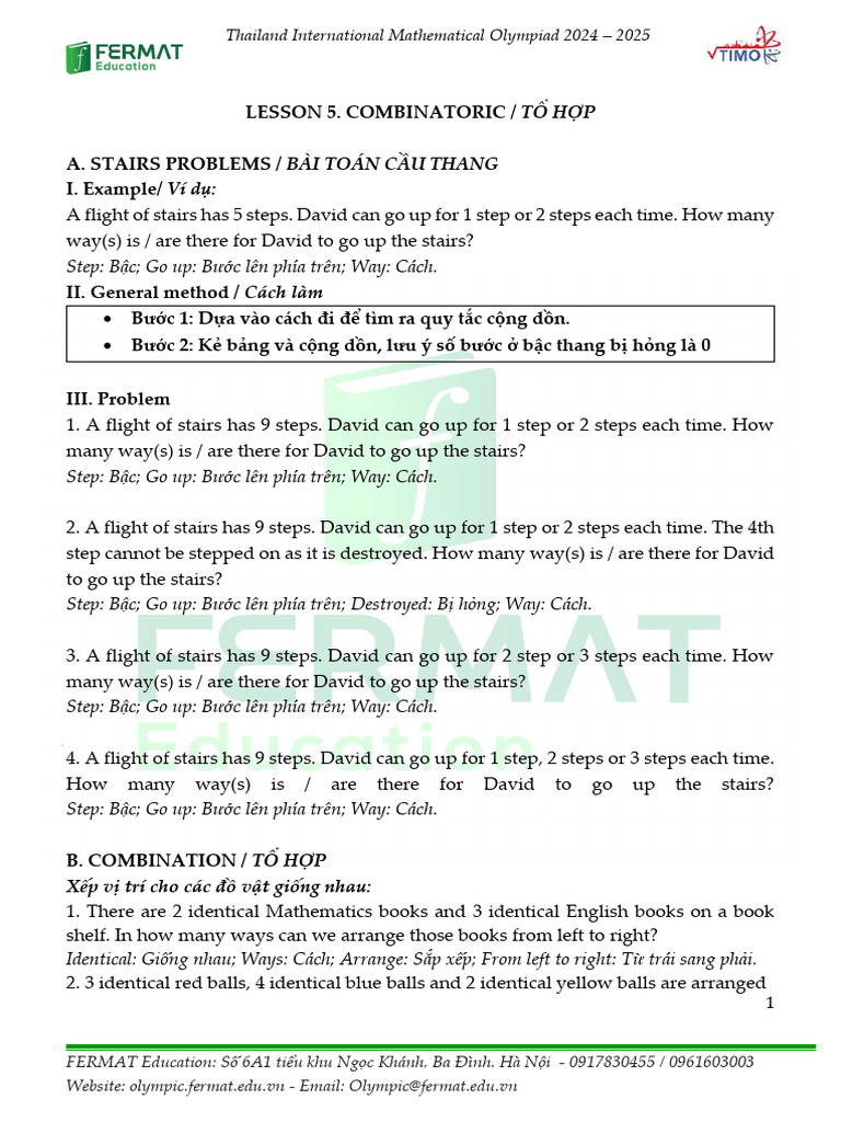 Combinatorics and Probability Problems | PDF | Mathematical Concepts ...