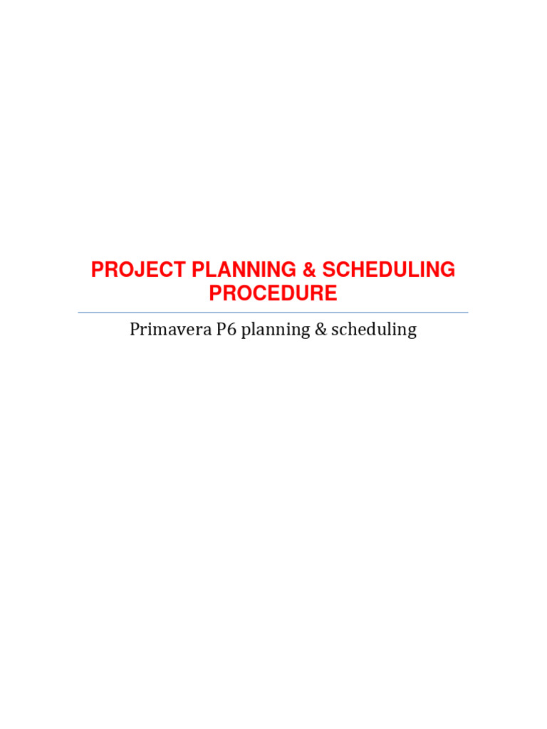 Project Planning & Scheduling Guide | PDF | Business | Production And ...