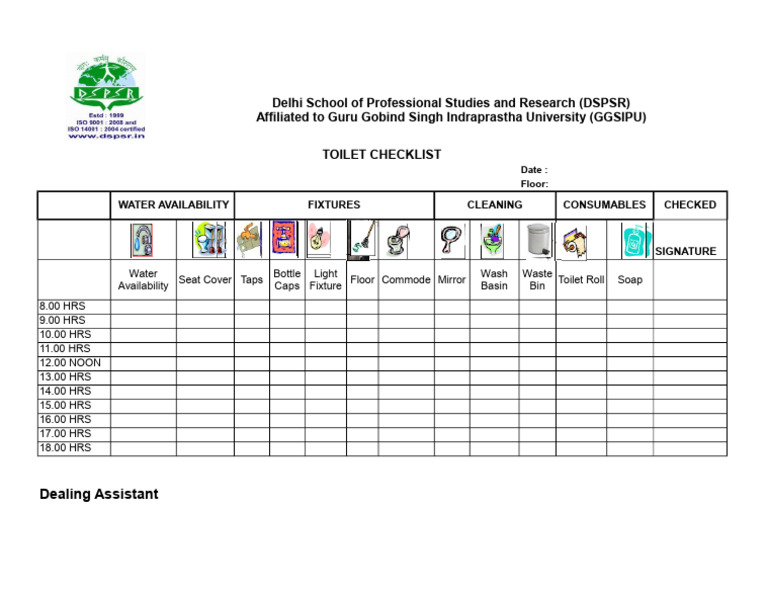 Washroom-Checklist | PDF