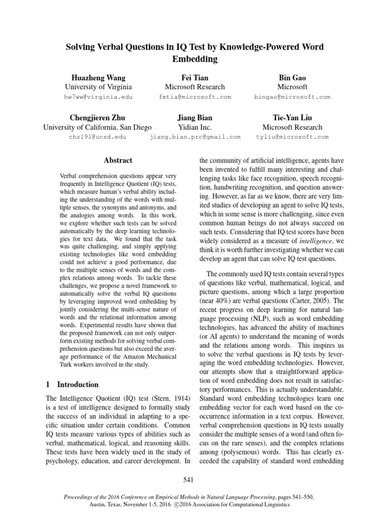 D16-1052 | PDF | Intelligence Quotient | Intelligence