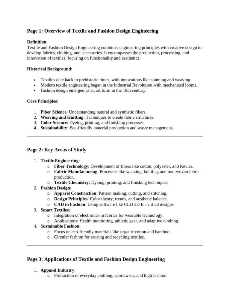 Textile Enginnering | PDF | Textiles | Engineering