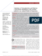 An Evaluation of Neuroplasticity and Behavior After Deep Brain Stimulation of The Nucleus Accumbens in An Animal Model of Depression