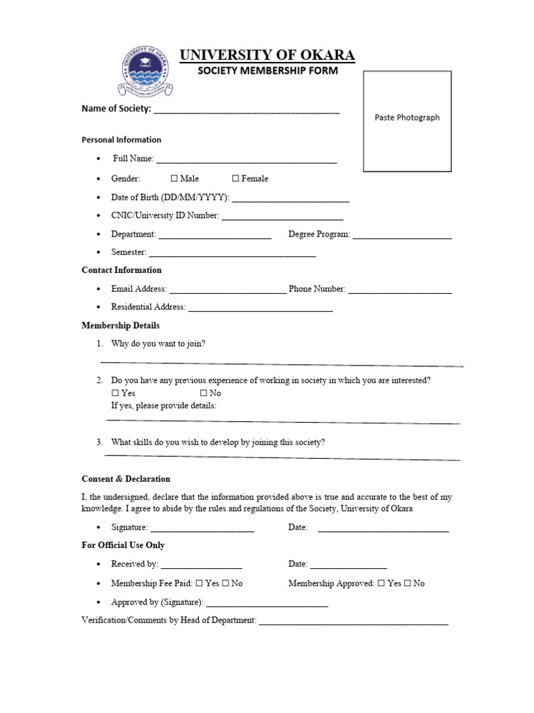 Membership Form UO Society-Revised | PDF