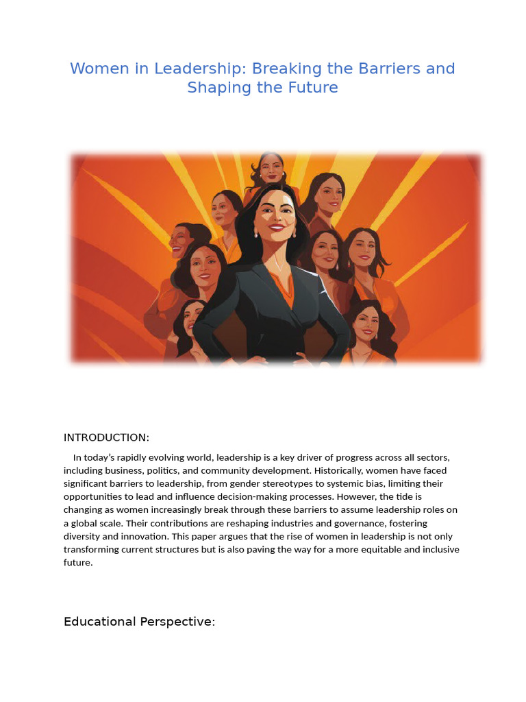 Bichitra - Research Team - Women in Leadership | PDF | Leadership | Woman