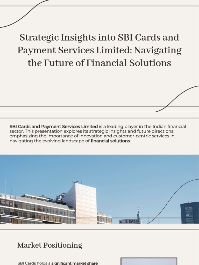 SBI Cards: Strategic Insights & Future Trends | PDF