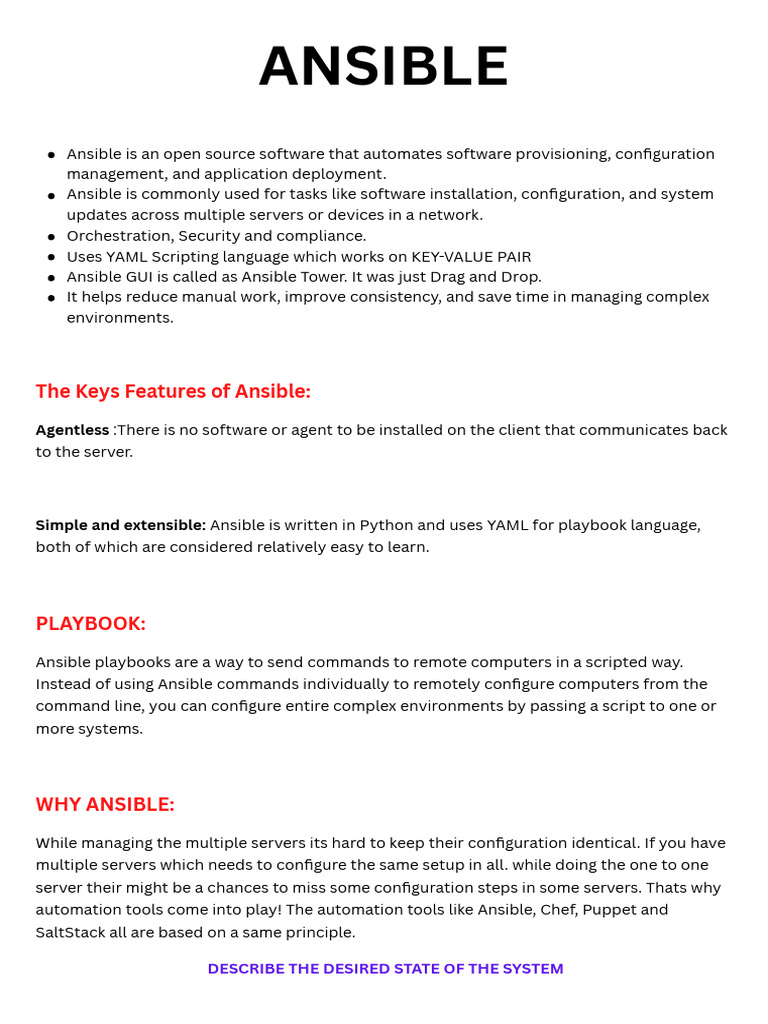 Ansible Automation: Features & Playbooks | PDF | Web Server | Internet ...