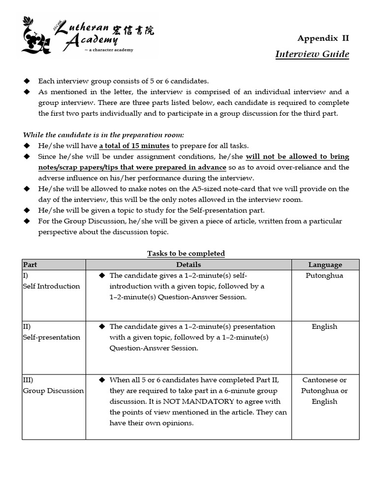 Interview Guide: Group Discussion Tips | PDF | Human Communication