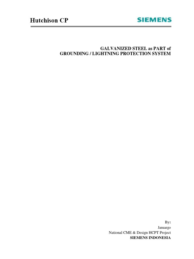 Galvanized Steel As Part of Earthing, Lightning Protection System PDF