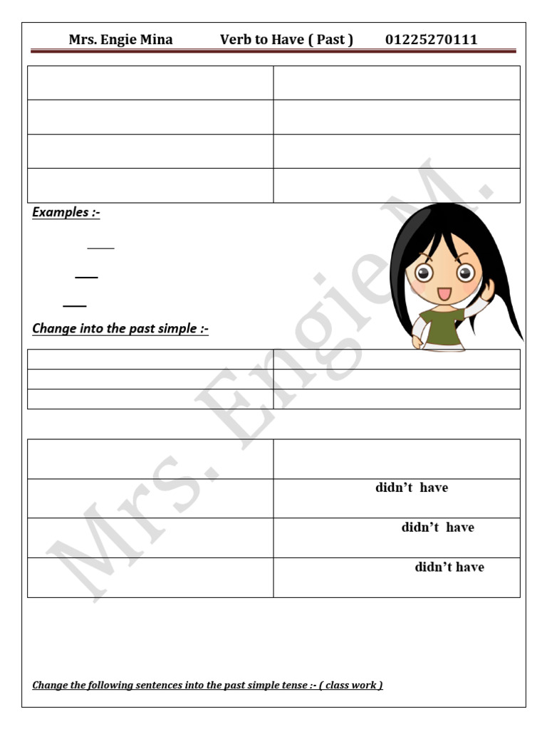 Verb to Have Past - Copy | PDF | Linguistics | Semantic Units