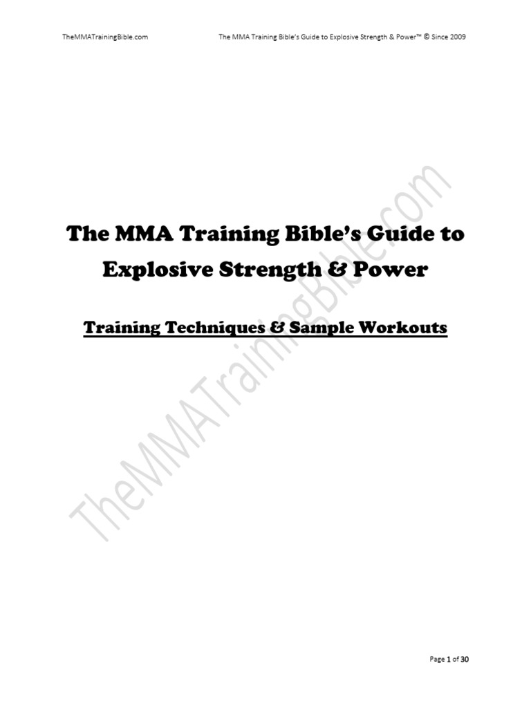 MMA Guide to Explosive Strength Training | PDF | Kettlebell ...