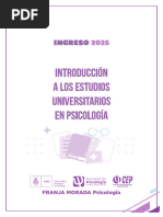 Apunte Ingreso Psico 2025 Fm | PDF | Plan de estudios | Aprendizaje