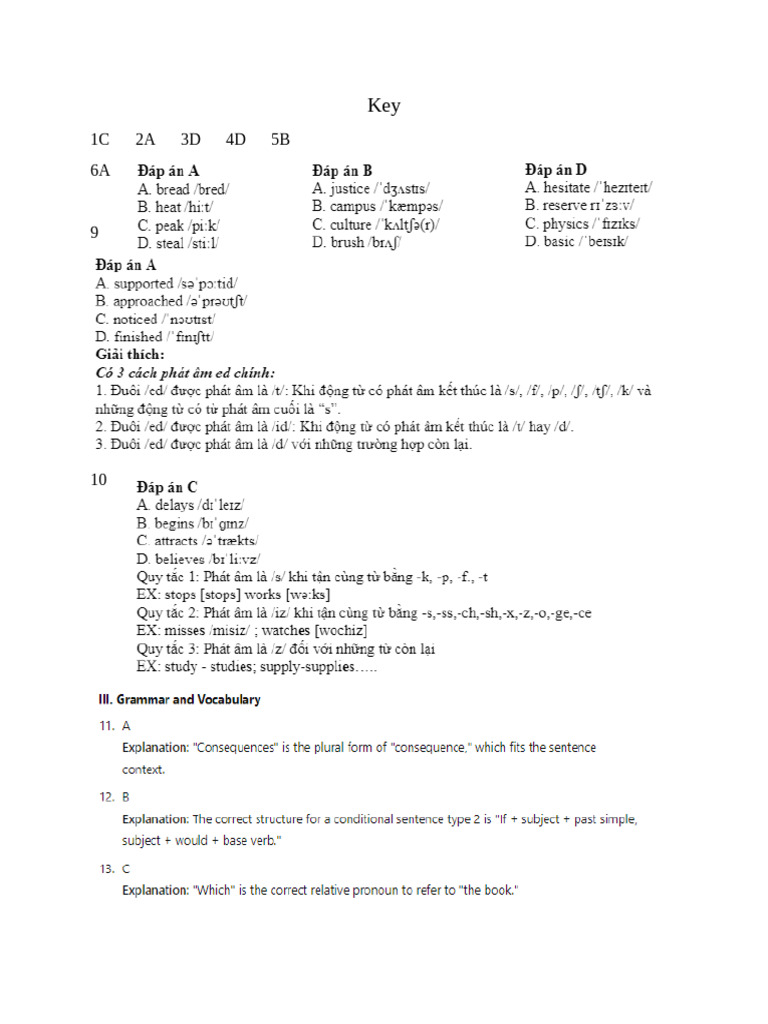 Key - Test 3 | PDF