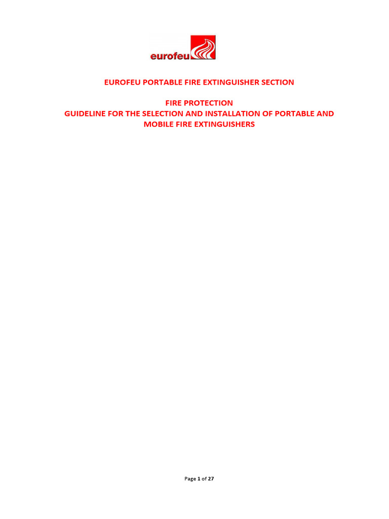 EUROFEU PORTABLE F/E | PDF | Fire Safety | Fires