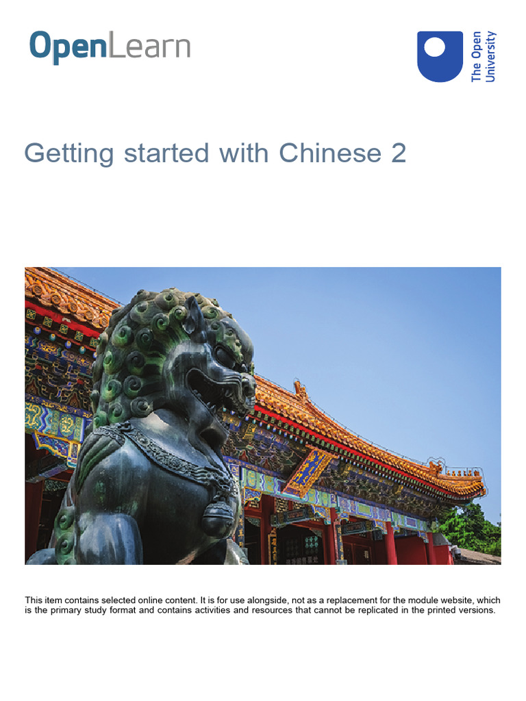 Getting Started With Chinese 2 Printable | PDF | Creative Commons ...