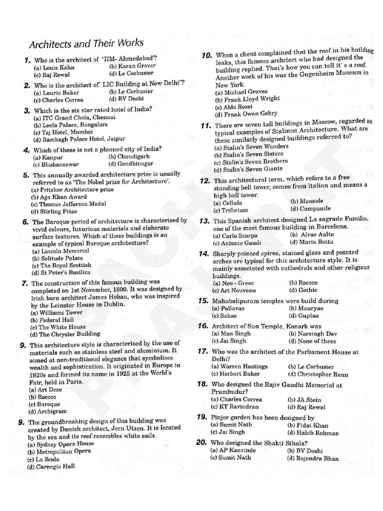 Materials, Architect's Exercise | PDF