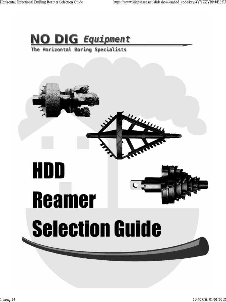 Reamer Selection for HDD Projects | PDF | Cutting Tools | Cutting